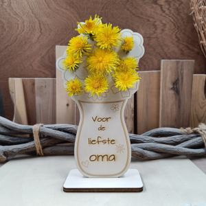 Bloemenhouder voor mama, papa, oma opa, etc Bloemenhouder voor mama, papa, oma opa, etc